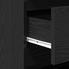 vidaXL Buffet avec tiroir 2 pcs Noir 70 x 41 x 75 cm Bois d'ing&eacute;nierie