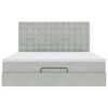 VidaXL Cadre de lit ottoman et matelas gris clair 160x200cm velours