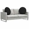 vidaXL Coussins de si&egrave;ge 2 pcs Noir &Oslash;80 x 29 cm tissu
