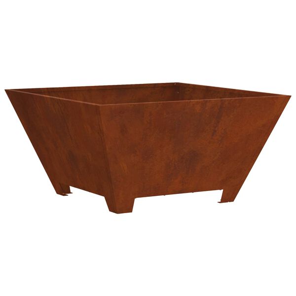 vidaXL Braise Marron 80 x 80 x 40 cm Acier patin&eacute;