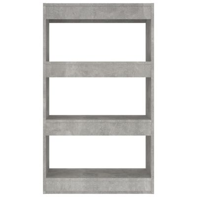 vidaXL Bibliothèque/séparateur de pièce gris béton bois d'ingénierie