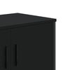 vidaXL Meuble TV noir 122x34x41 cm bois d'ing&eacute;nierie
