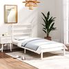 vidaXL Cadre de lit sans matelas blanc 75x190 cm bois massif