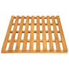 vidaXL Tapis de bain Uni Marron 100 x 53 cm bois
