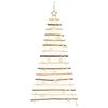 vidaXL Sapin de No&euml;l avec 50 LED Naturel 120 cm fr&ecirc;ne massif