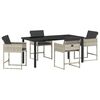 vidaXL Ensemble de salle &agrave; manger pour jardin 5 pcs Gris clair