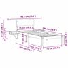 vidaXL Cadre de lit avec t&ecirc;te de lit Brun cire 75 x 190 cm Pin massif