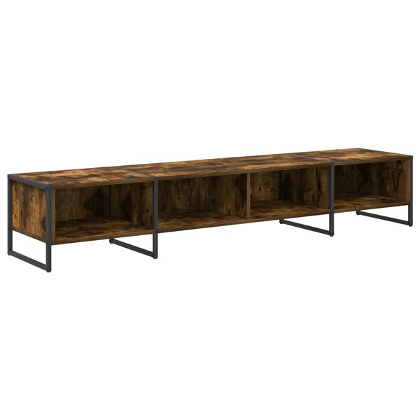 vidaXL Meuble TV Ch&ecirc;ne Fum&eacute; 170,5 x 36 x 30,5 cm Bois d'ing&eacute;nierie