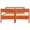 vidaXL Cadre de lit sans matelas cire marron 150x200cm bois pin massif