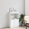 vidaXL Buffet haut blanc 63x33x100 cm bois d'ing&eacute;nierie
