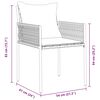 vidaXL Ensemble de salle &agrave; manger pour jardin 3 pcs Marron et Noir