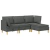 vidaXL Ensemble de meubles pour le salon 4 pcs Gris fonc&eacute; Tissu