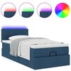 VidaXL Cadre de lit ottoman avec matelas bleu 80x200 cm tissu