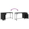 vidaXL Bureau d'ordinateur avec tiroir Ch&ecirc;ne noir 131 x 48 x 75 cm