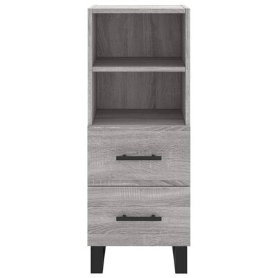 vidaXL Buffet haut Sonoma gris 34,5x34x180 cm Bois d'ingénierie