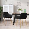 vidaXL Chaises &agrave; manger lot de 2 Noir Velours