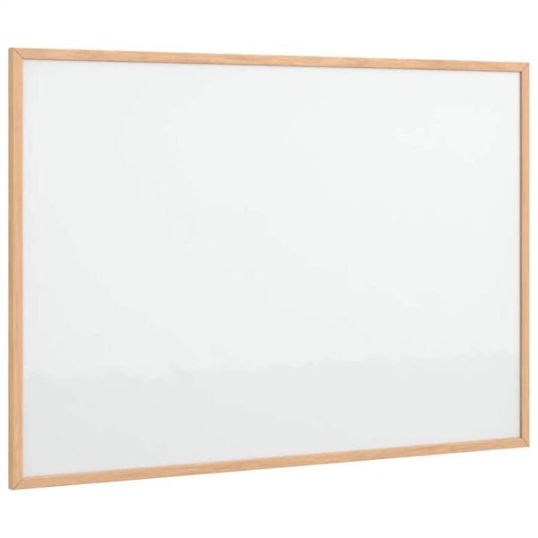 vidaXL Tableau blanc magn&eacute;tique avec cadre en pin massif 80 x 55 cm