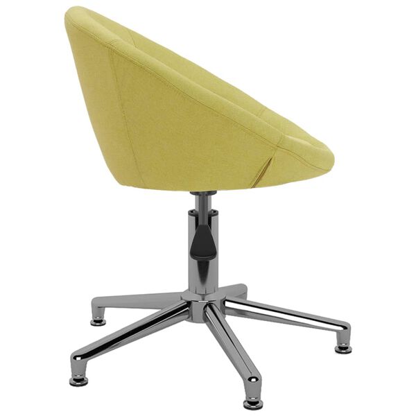 vidaXL Chaises pivotantes &agrave; manger lot de 6 vert tissu