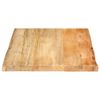 vidaXL Dessus de table 70x60x2,5 cm bord vivant bois massif manguier