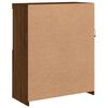 vidaXL Buffet avec lumi&egrave;res LED ch&ecirc;ne marron 81x37x100 cm