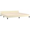 vidaXL Cadre de lit sans matelas cr&egrave;me 200x200 cm similicuir