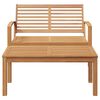vidaXL banc 2 pcs Marron Bois de teck massif