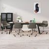 vidaXL Chaises pivotantes &agrave; manger lot de 6 Gris fonc&eacute; Velours