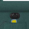 vidaXL Fauteuil de massage inclinable &eacute;lectrique Vert fonc&eacute; Tissu