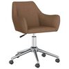 vidaXL Chaises pivotantes &agrave; manger lot de 2 marron tissu