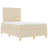 vidaXL Lit &agrave; ressorts avec matelas Cr&egrave;me 120 x 190 cm tissu