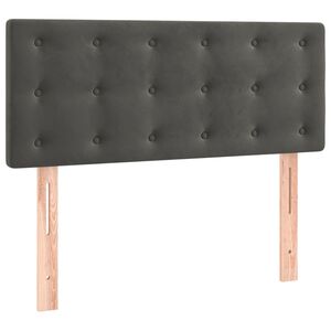 vidaXL T&ecirc;te de lit Gris fonc&eacute; 100x5x78/88 cm Velours