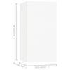 vidaXL Meubles TV 7 pcs Blanc 30,5x30x60 cm Bois d'ing&eacute;nierie