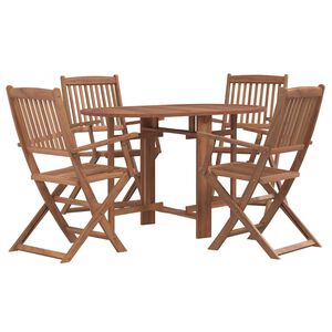 vidaXL Ensemble &agrave; manger d'ext&eacute;rieur pliable 5pcs Bois d'acacia solide
