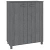 vidaXL Armoire &agrave; chaussures HAMAR Gris fonc&eacute; 85x40x108 cm Pin massif