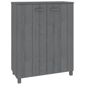 vidaXL Armoire &agrave; chaussures HAMAR Gris fonc&eacute; 85x40x108 cm Pin massif