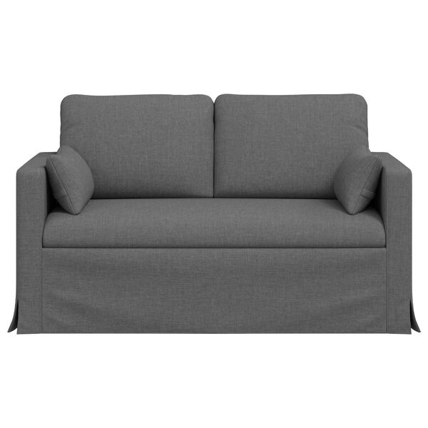 vidaXL Canap&eacute; Gris fonc&eacute;