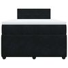 vidaXL Sommier &agrave; lattes de lit avec matelas noir 120x190 cm velours