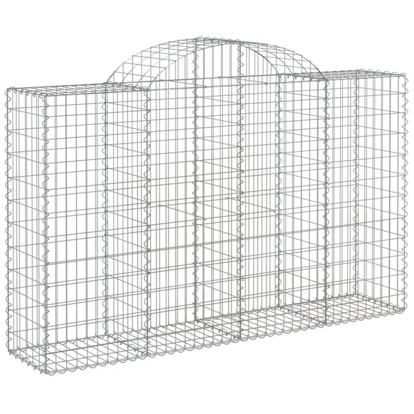 vidaXL Paniers &agrave; gabions arqu&eacute;s 11 pcs 200x50x120/140 cm Fer galvanis&eacute;