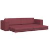 vidaXL Canap&eacute;-Lit 200cm Bordeaux tissu