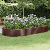 vidaXL Lit sur&eacute;lev&eacute; de jardin Acier galvanis&eacute; marron