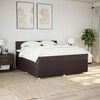 vidaXL Sommier &agrave; lattes de lit avec matelas Marron fonc&eacute; 200x200 cm