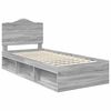 vidaXL Cadre de lit Gris Sonoma 90 x 200 cm Pin massif