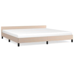 vidaXL Cadre de lit avec t&ecirc;te de lit sans matelas cappuccino 200x200cm