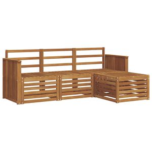 vidaXL Ensemble de canap&eacute;s d'ext&eacute;rieur 4 pc Naturel