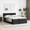 vidaXL Lit ottoman avec matelas & LED Noir 140x190cm similicuir