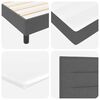 vidaXL Lit &agrave; ressorts avec matelas Gris fonc&eacute; 140 x 190 cm tissu