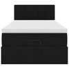 VidaXL Cadre de lit ottoman avec matelas noir 100x200cm velours