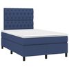 vidaXL Sommier &agrave; lattes de lit avec matelas bleu 120x190 cm tissu
