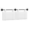 vidaXL T&ecirc;te de lit suspendue Montage mural Blanc 150 x 55 x 5 cm tissu