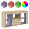 vidaXL Meuble TV LED d'Angle Ch&ecirc;ne Sonoma 100 x 40 x 50 cm